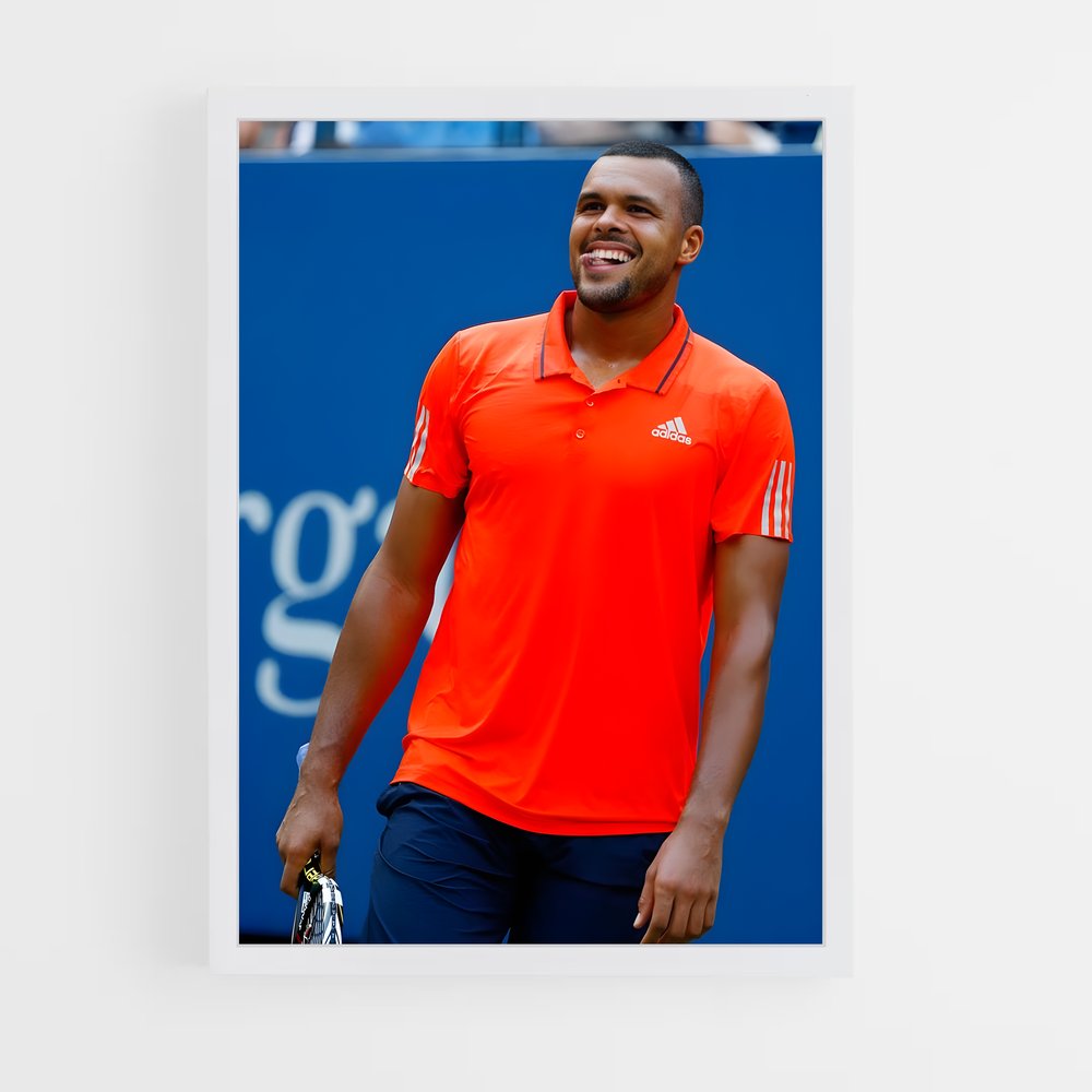 Poster Jo-Wilfried en Sourire – affiche Tennis (vue 3)